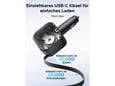 UGREEN avtomobilski polnilec z vgrajenim kablom 55212B, 60 W, PD, QC, 2x USB-C, 1x USB-A