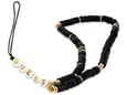 Guess GUSTPEARK zapestnica / obesek za telefon - Heishi Beads črna