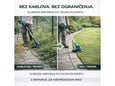 AKU trimer za travu sa točkićima, 2 baterije i 3 vrste sečiva