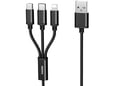 Kabel REMAX Gition RC-131 3u1 za iPhone Lightning/ Micro USB/ Type-C crni 1m