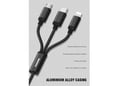 Kabel REMAX Gition RC-131 3u1 za iPhone Lightning/ Micro USB/ Type-C crni 1m