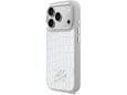 Maska Karl Lagerfeld Croco KL Script Logo MagSafe za iPhone 17 Pro srebrna
