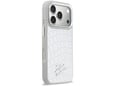 Maska Karl Lagerfeld Croco KL Script Logo MagSafe za iPhone 17 Pro srebrna