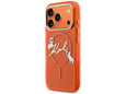 Maska Karl Lagerfeld IML Choupettes Karl Script Logo MagSafe za iPhone 17 Pro narandzasta