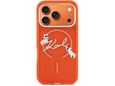 Maska Karl Lagerfeld IML Choupettes Karl Script Logo MagSafe za iPhone 17 Pro narandzasta