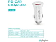 Auto punjač Pluginn PI-21S PD 20W QC 3.0 18W beli