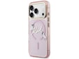 Maska Karl Lagerfeld IML Choupettes Karl Script Logo MagSafe za iPhone 17 Pro Max pink
