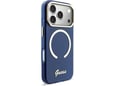 Maska Guess IML Script Metal MagSafe za iPhone 17 Pro plava