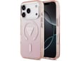 Maska Guess IML Gradient Triangle Logo MagSafe za iPhone 17 Pro pink