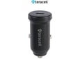 Auto punjač Teracell Evolution TC-12 PD 20W crni sa PD Lightning kablom crni