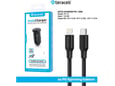 Auto punjač Teracell Evolution TC-12 PD 20W crni sa PD Lightning kablom crni