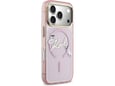 Maska Karl Lagerfeld IML Choupettes Karl Script Logo MagSafe za iPhone 17 Pro pink