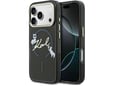 Maska Karl Lagerfeld IML Choupettes Karl Script Logo MagSafe za iPhone 17 Pro Max crna