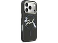 Maska Karl Lagerfeld IML Choupettes Karl Script Logo MagSafe za iPhone 17 Pro Max crna