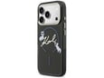 Maska Karl Lagerfeld IML Choupettes Karl Script Logo MagSafe za iPhone 17 Pro crna