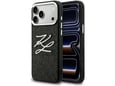 Maska Karl Lagerfeld IML Glitter KL Diamond Logo za iPhone 17 Pro Max crna