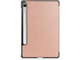 Maska na preklop Tablet Stripes za Samsung Tab S10 Lite/ X406B roze