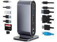 Docking station / HUB Type-C na LAN Gb, SD card, TF, PD, Type-C, 4xUSB 3.0, Audio, HDMI i VGA 12 u 1 sa postoljem