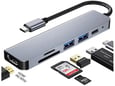 Kettz Adapter KT-601G USB-C na HDMI/USB/SD/TF/USB-C PD 87W