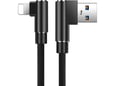 Kabel USB na Lightning Elbow crni 1m