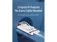 LANG RPP-222 Built-In 4 Cable 10000mAh Power Bank Slim & Portable With LED Flash Light