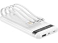 LANG RPP-222 Built-In 4 Cable 10000mAh Power Bank Slim & Portable With LED Flash Light