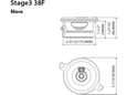JBL Stage3 Gen2 38F, 13 cm koaksialni avto zvočniki z mrežico, par