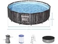 BESTWAY Bazen sa metalnim okvirom, merdevinama i filter pumpom, 427x107cm , STEEL PRO MAX WOOD