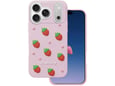 ONASI ovitek za silikonski Jagoda iPhone 17 Pro, roza