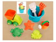 BEACH TOYS otroški 8-delni komplet igrač za igro v pesku iz biorazgradljive plastike