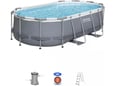BESTWAY Bazen sa metalnim okvirom, merdevinama i filter pumpom 427x250x100cm Power steel
