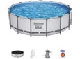 BESTWAY Bazen sa metalnim okvirom, merdevinama i filter pumpom, 457x122 cm, Steel Pro MAX okrugli