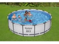 BESTWAY Bazen sa metalnim okvirom, merdevinama i filter pumpom, 457x122 cm, Steel Pro MAX okrugli