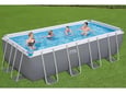 BESTWAY Bazen za metalnim okvirom, merdevinama i filter pumpom, 488x244x122 cm, Power steel rectangular