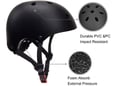 Kaciga za trotinet,rolere,skateboard (M 54-58 cm) crna