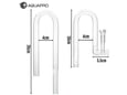 Aquapro set plastični Skimmer Outflow+Inflow, providni napredna verzija+Vortex 16mm