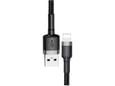 Kabel Baseus cafule USB iPhone Lightning 2.4A sivo-crni 0.5m