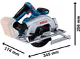 Bosch Akumulatorski cirkular GKS 185-Li 18V 165mm