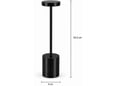 Stona LED lampa na dodir, 34×8 cm, Crna