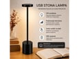 Stona LED lampa na dodir, 34×8 cm, Crna