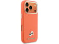 KARL LAGERFELD ovitek za PU MagSafe Karl and Choupette Heads Pins iPhone 17 Pro Max, oranžna
