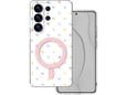ONASI ovitek za TPU PolkaPop MagSafe Samsung Galaxy S26 Ultra 5G, bela