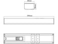 VITO LED panel pravokotni, 18 W, 60x6 cm V3300180