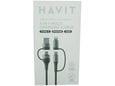HAVIT USB kabel 4v1, USB/USB-C/USB-C/Lightning, 1m, HV-CB6244