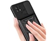 ONASI silikonski ovitek Armor Ring za Xiaomi Redmi 12C, črna