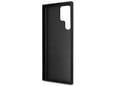 GUESS silikonski ovitek za Samsung Galaxy S23 Ultra 5G, črna z zlatim logom, GUHCS23L4GMGGR