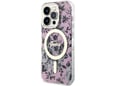 GUESS ovitek Flowers za iPhone 14 Pro, roza, GUHMP14LHCFWSP
