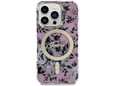 GUESS ovitek Flowers za iPhone 14 Pro, roza, GUHMP14LHCFWSP