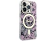 GUESS ovitek Flowers za iPhone 14 Pro, roza, GUHMP14LHCFWSP