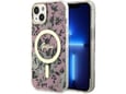 GUESS ovitek Flowers z Magsafe za iPhone 14, roza, GUHMP14SHCFWSP